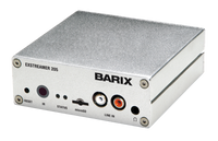 Barix Exstreamer-205:  IP-Audio Decoder with built-in amplifier, Micro SD slot, and Line-Input for playback of local sources.